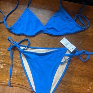 Brand new with tags Pacsun neon blue two set bikini